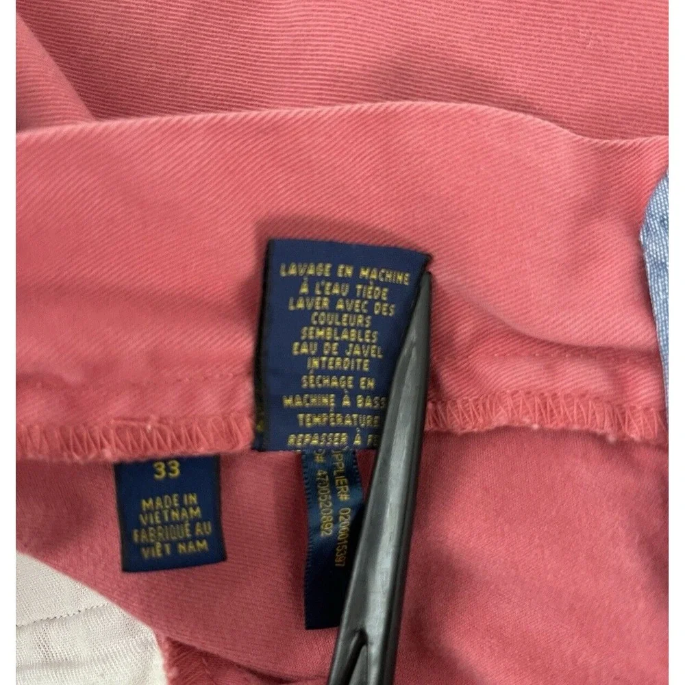 POLO RALPH LAUREN Short Men 32 Red Classic Fit Chino Cotton Pocket Preppy